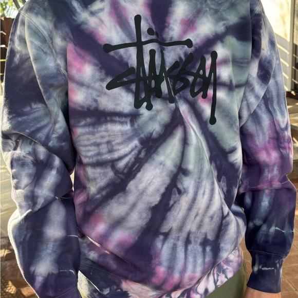 Stussy Other - Stussy Purple Multi Tie-Dye Crewneck Sweatshirt